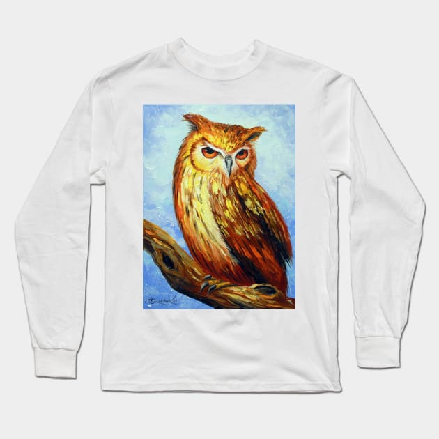 Owl Long Sleeve T-Shirt by OLHADARCHUKART